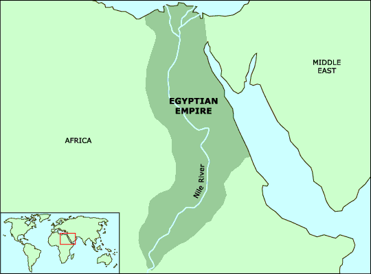 Map Of Ancient Egypt. Map of Ancient Egyptian Empire