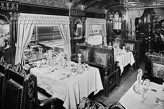 Inside of dining car