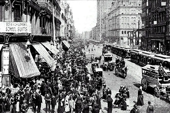 State Street in Chicago circa 1890