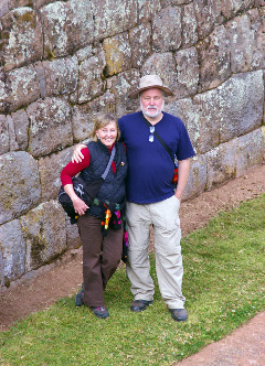 Dieter Hartmann in Peru: Deiter Hartmann on one of his many travels, with his wife in Peru.