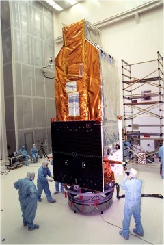 The Far Ultraviolet Spectroscopic Explorer (FUSE): The FUSE satellite during final preparations for launch.