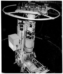 Stratoscope II in a Vacuum Chamber: Stratoscope II underwent extensive environmental testing in a vacuum chamber at Valley Forge, Pennsylvania after flight failures in 1965, 1966 and 1967 due to mechanical problems.