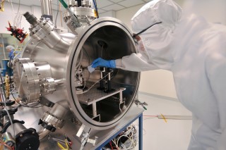 Vacuum Test Chamber: LASP engineers conduct extensive in-house testing on instruments to determine that they are ready for deployment into the sometimes inhospitable conditions of space.