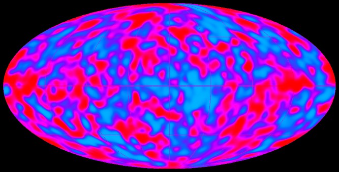COBE All-Sky Map: The final COBE all-sky map of the apparent fluctuations in the cosmic background, thought to be the seeds of the large scale structure of the Universe.