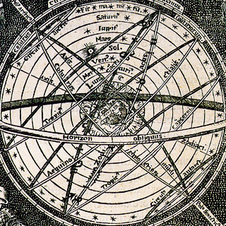 Oronce Fine, De mundi sphaera (Paris, 1542): Illustration of Oronce Fine, Astronomy personified and an armillary sphere.