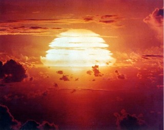 Fireball: Fireball from the first airdropped US hydrogen bomb. 