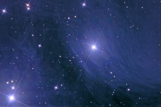  Barnard's Merope Nebula: Known as Barnard's Merope Nebula because it was first identified by E. E. Barnard in 1891 and is near the bright star Merope in the Pleiades nebulosity. It was later cataloged as IC 349.