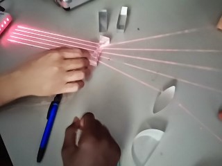 Chicago High School Students Working with Lasers. 